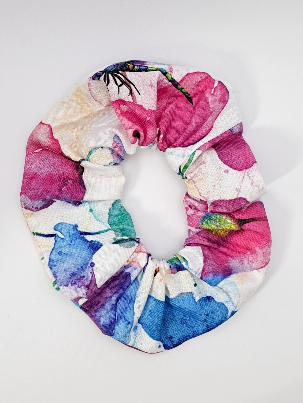 Multicolor Watercolor Print Hair Tie Scrunchie Cotton Women's Accessory
